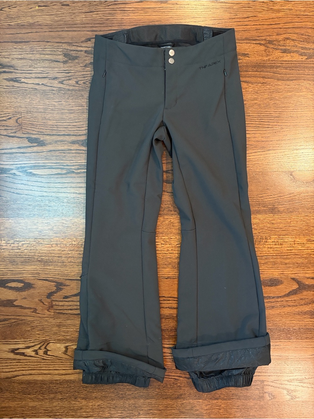 The North Face Black Boot-Cut Snow Pants with Inner Gaiters